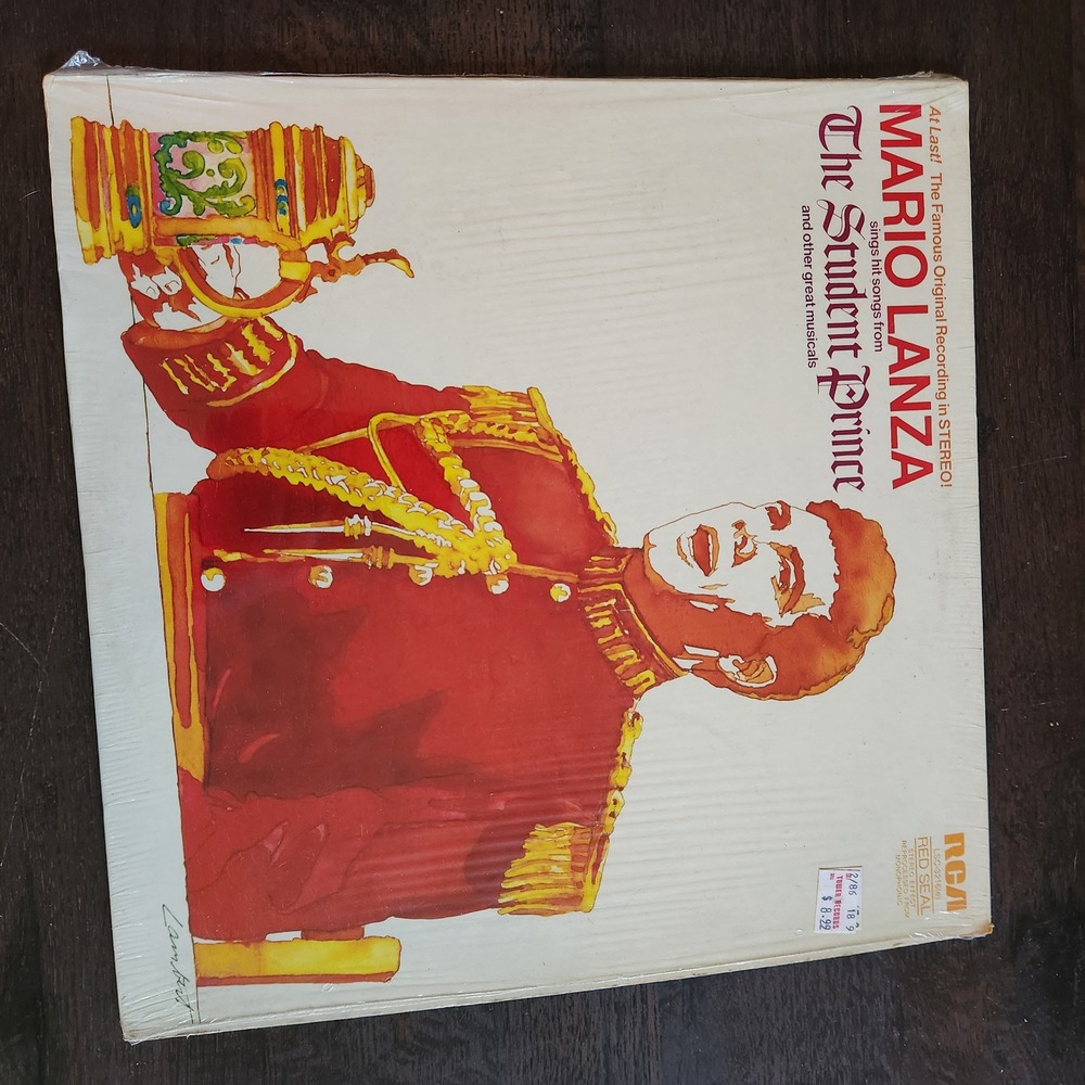 Mario Lanza The Student Prince RCA Red Seal Vinyl‎ Record Stereo LSC-3216 Album